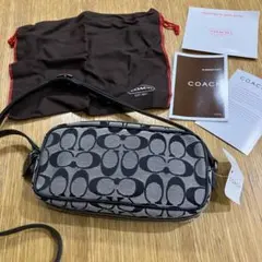 新品未使用タグ付き　本物COACH ショルダーバッグ ブラック/グレー★匿名配送