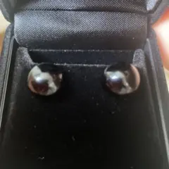 オニキス　ピアス　K18