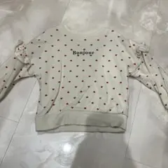 女の子子供服90cm トレーナーハート柄