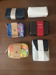 ビジネスクラス 各種航空会社アメニティ 6品