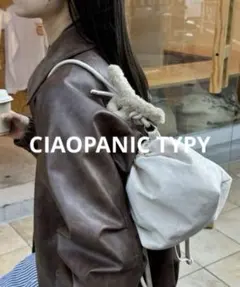新品　CIAOPANIC TYPY 2WAY巾着バッグ ベージュ　ユニセックス