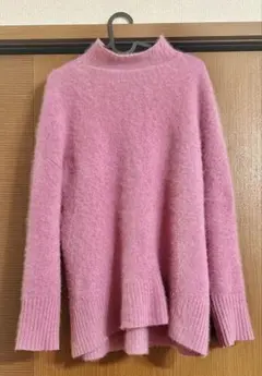 green label relaxingピンク ニット セーター 長袖