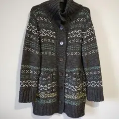 【ＵＳＥＤ】ウンディッチノーベ　イマーゴ　グレー系ニットカーディガン　４２サイズ