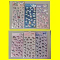 サンリオキャラクター ぷくっとシール 6枚セット売り