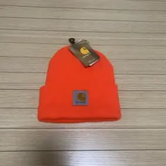 Carhartt ニット帽 ビーニー オレンジ 新品のサムネイル