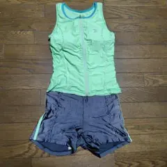 スポーツ用水着セット Ｌサイズ ライトグリーン