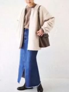 State of mind ベージュ ショール付きダウン 三尋木奈保さん着用 