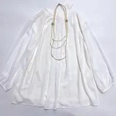 【新品】アンナルナ シフォンブラウスカットソー　LL 入学式ジャケットインナー