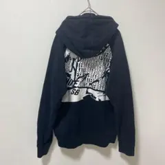 NIKE SB バックプリント パーカー Sサイズ ブラック