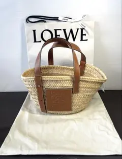 美品 LOEWE かごバッグ ラフィア トート バスケット クラシック保管袋 
