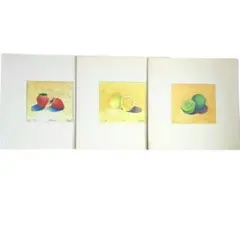 三つの林檎　高原 洋一 　シルクスクリーン　版画 三つの林檎 高原 洋一 シルクスクリーン 版画 - メルカリ