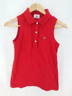 LACOSTE ノースリーブ ポロシャツ レッド サイズ38　L1430Y　◼️のサムネイル