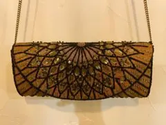 ビーズ刺繍クラッチパーティーバッグ