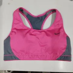 NIKE Dri-FIT スポーツブラ M ピンク/グレー