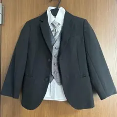 入学式 男の子 120 キッズフォーマルセット ネクタイ.ベスト付き