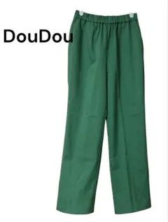 DOUDOU グリーン パンツ レディース ボトムス ウエストゴム 美品のサムネイル