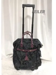 美品 FEILERトラベルキャリー トローリーバッグ 花柄