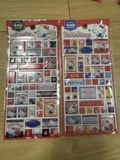 ハローキティ タイルシール ブロックシール 2枚セット
