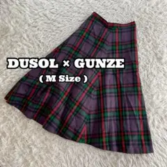 【タグ付き未使用】DUSOL × GUNZE タータンチェックロングスカート