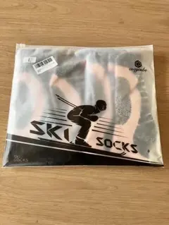 女性用スキーソックス Lサイズ ピンク/グレー