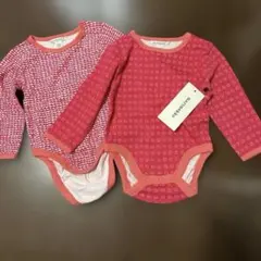 marimekko 長袖肌着 2枚セット ピンク