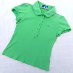 38　BURBERRY BLUE LABEL　グリーンのポロシャツ