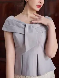 Her lip to トップス LilyShawlPeplumTop Her lip to（ハーリップトゥー）の「Lily Shawl Peplum Top（T