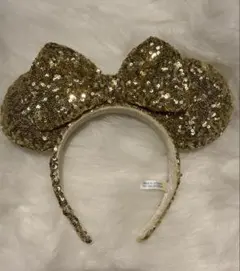 Disney ディズニー　ミニー スパンコールカチューシャ ゴールドのサムネイル