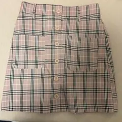 韓国 チェック ミニスカート Fサイズ