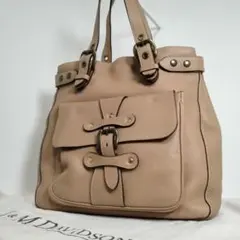J＆M DAVIDSON レザー トートバッグ ベージュ A4可 ビジネスのサムネイル