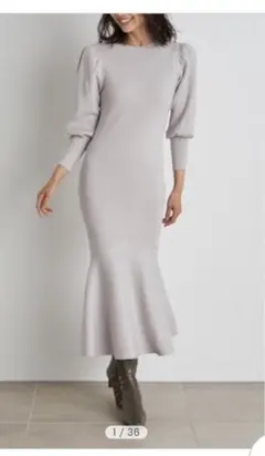 snidelマーメイドニットワンピース