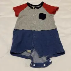 値下げしました！ UNIQLO カラーブロックロンパース 60cm