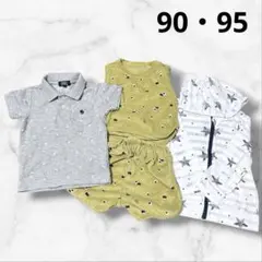 【キッズ男の子まとめ売り】半袖ポロシャツ タオル生地セットアップ フードパーカー