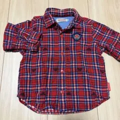 ミキハウス 赤チェックシャツ 80サイズ