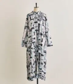 美品 ソージュ SOEJU ペイント柄 ワンピース フリーサイズ 2024SS
