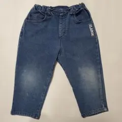 エクストララージ　デニムパンツ　100センチ　刺繍ロゴ　ストレッチ