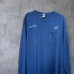 【GILDAN】ネイビー 長袖カットソー John Garcia XL 古着