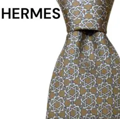 HERMES エルメス ネクタイ 総柄 フランス製 ハイブランド