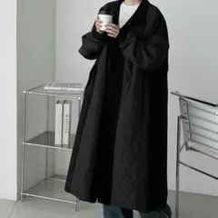 ZOZO完売forksy. 異素材切り替えキルティングロングコート　フォルクシー