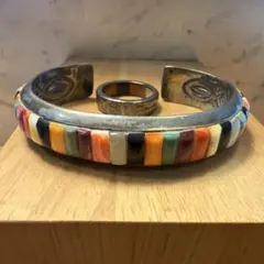 美品 NAVAJO RAY ADAKAI シルバー ストーン インレイ バングル - メルカリ