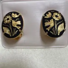 スペインダマスキナード象嵌細工イヤリング