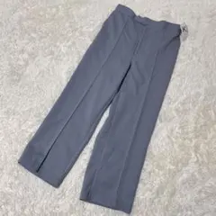 【c3830】スラックス　センタープレス　水色　ストレッチ