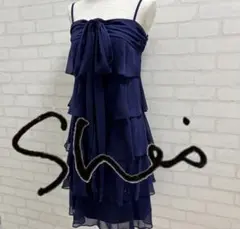 ★美品★ She's ネイビー フリル キャミソールドレス 日本製