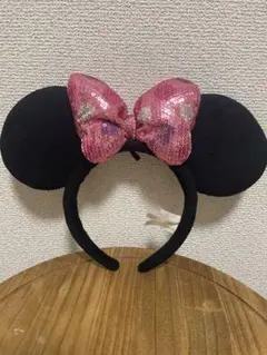 ミニー スパンコール カチューシャ ピンク ディズニー