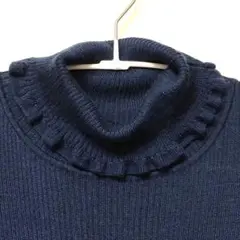 L'est Rose タートルネックセーター　17号　ネイビーused大きい