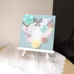 花とリボンの可愛いアートボード　a56