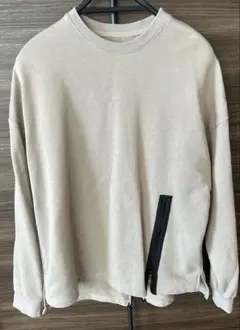 CAMBIO　カンビオ　長袖 プルオーバー トレーナー ベージュ ファスナー M