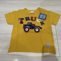 新品　冷感素材　シシュノン　Tシャツ イエロー　乗り物　はたらく車　トラックのサムネイル