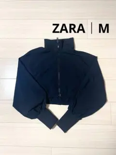 ZARA ブラック　クロップドジャケット　M
