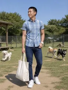 G-STAR RAW ダンガリーチェック柄 半袖シャツのサムネイル